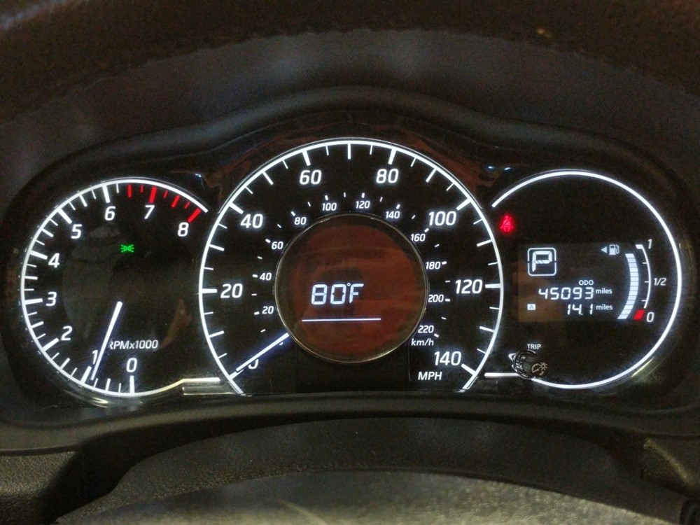 2017 Nissan Versa - Odometer Close Up