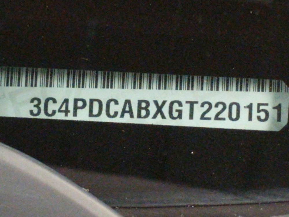 2016 Dodge Journey - VIN Plate