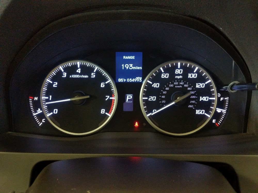 2017 Acura RDX - Odometer Close Up