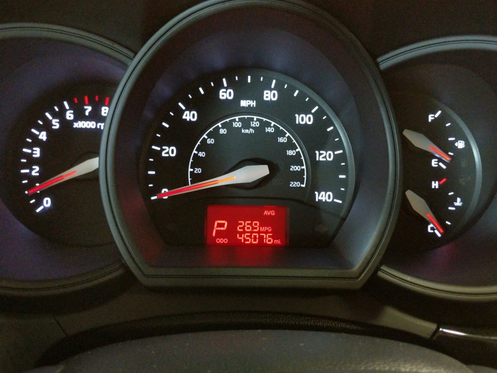 2017 Kia Rio - Odometer Close Up