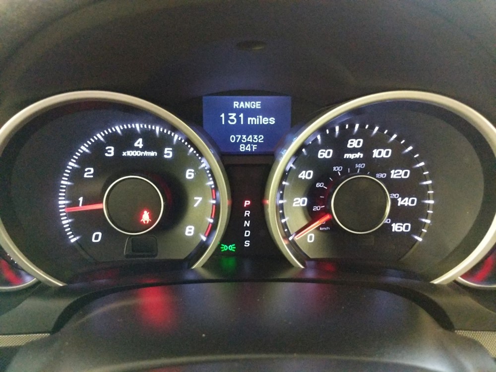 2012 Acura TL - Odometer Close Up
