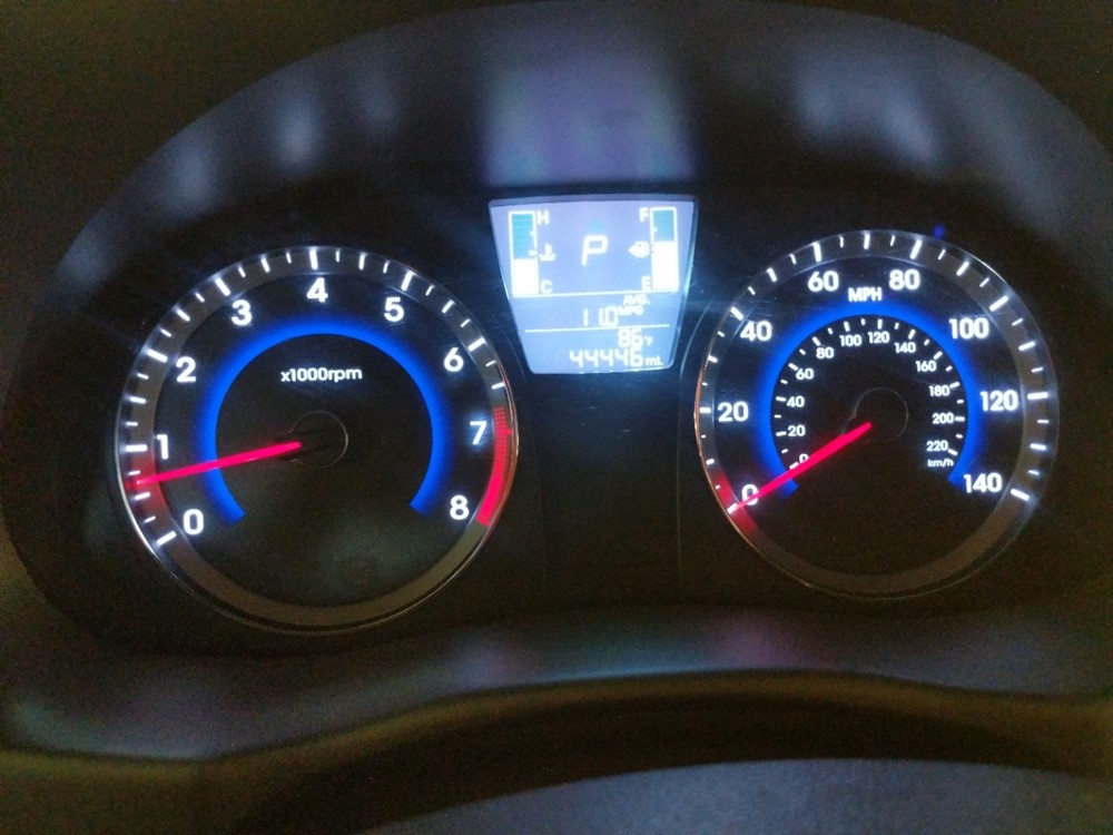2017 Hyundai Accent - Odometer Close Up