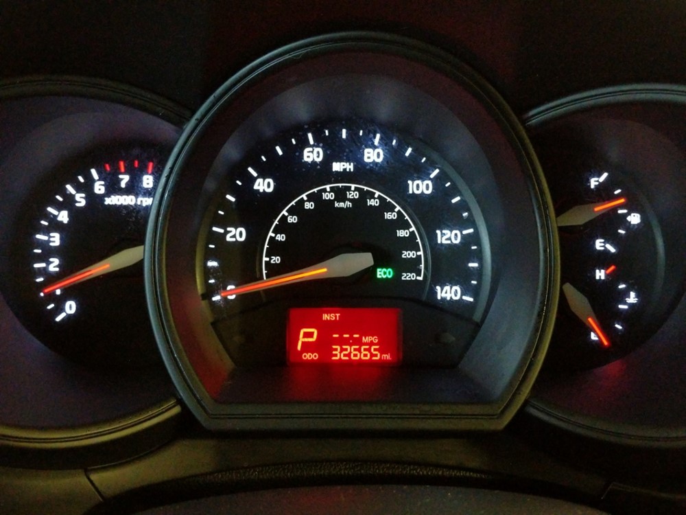 2017 Kia Rio - Odometer Close Up