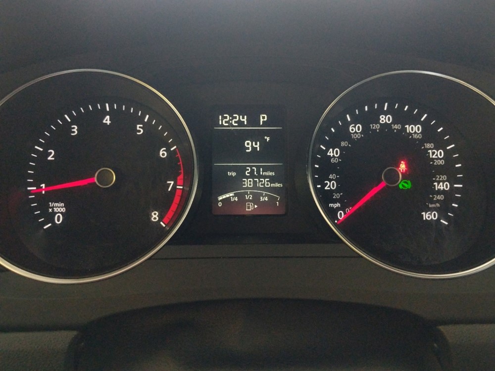 2017 Volkswagen Jetta - Odometer Close Up