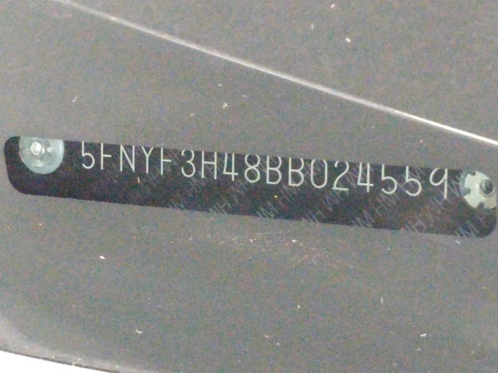 2011 Honda Pilot - VIN Plate