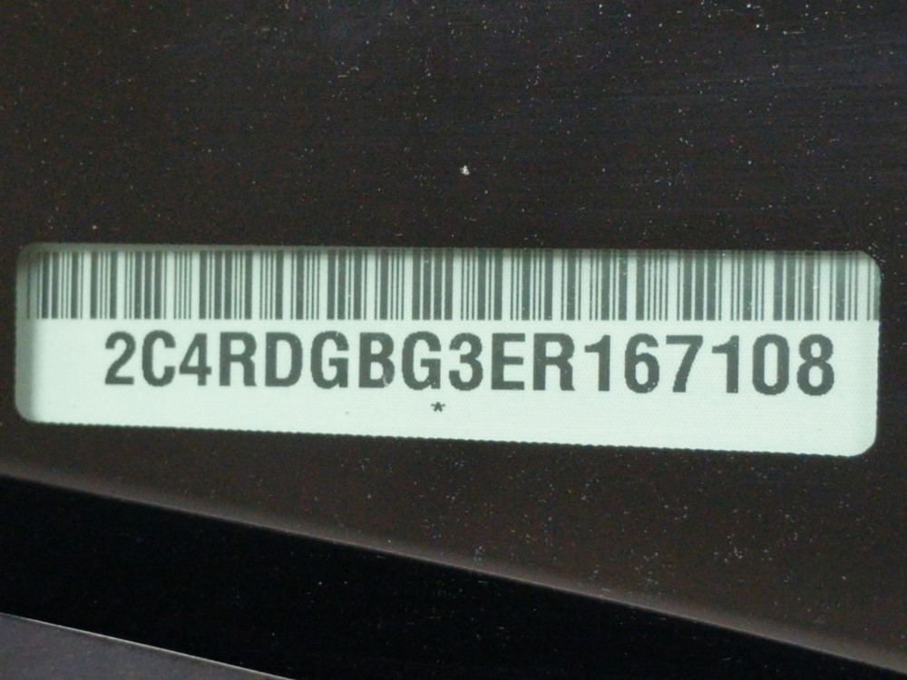 2014 Dodge Grand Caravan - VIN Plate