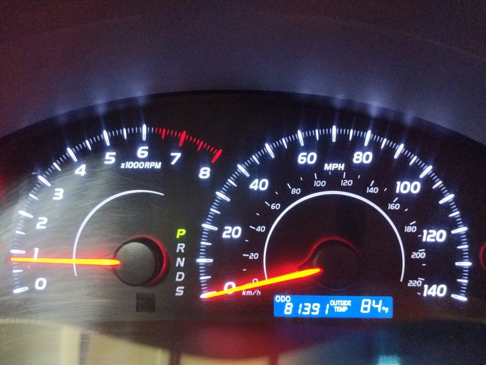 2011 Toyota Camry - Odometer Close Up
