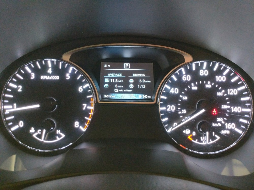 2017 Nissan Altima - Odometer Close Up