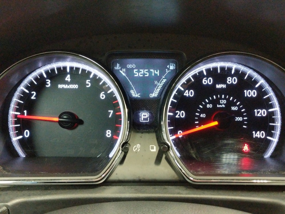 2017 Nissan Versa - Odometer Close Up