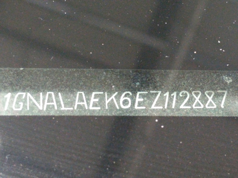 2014 Chevrolet Equinox - VIN Plate