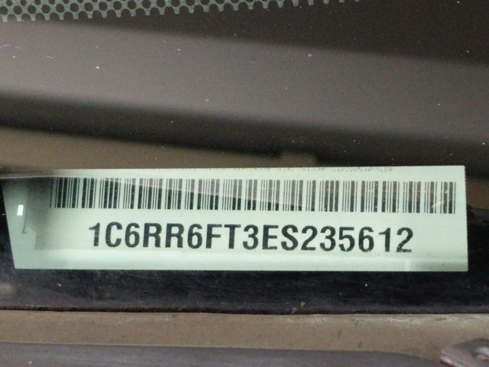 2014 Dodge Ram 1500 - VIN Plate