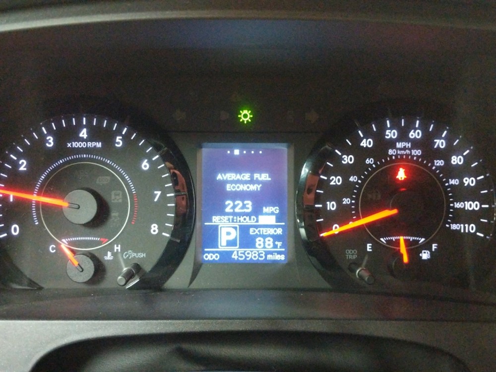 2017 Toyota Sienna - Odometer Close Up