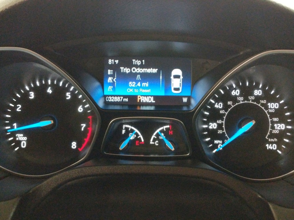 2017 Ford Focus - Odometer Close Up