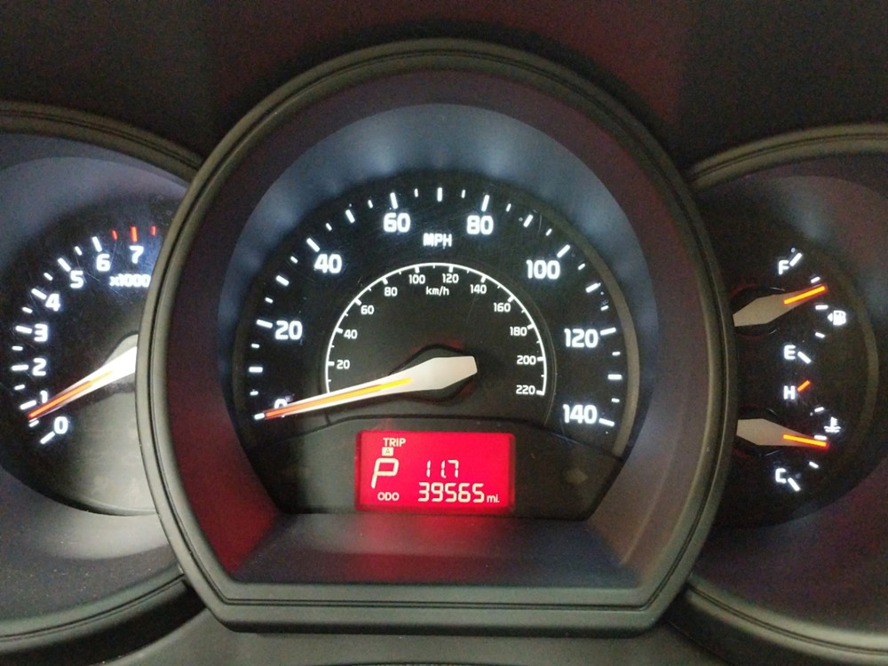 2017 Kia Rio - Odometer Close Up