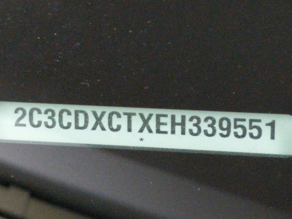 2014 Dodge Charger - VIN Plate