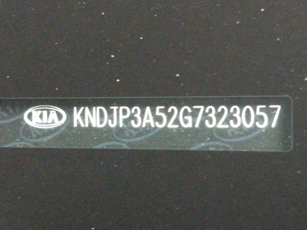 2016 Kia Soul - VIN Plate