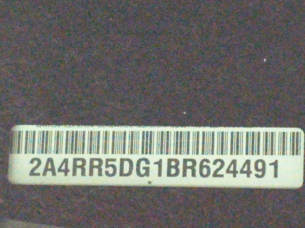2011 Chrysler Town and Country - VIN Plate