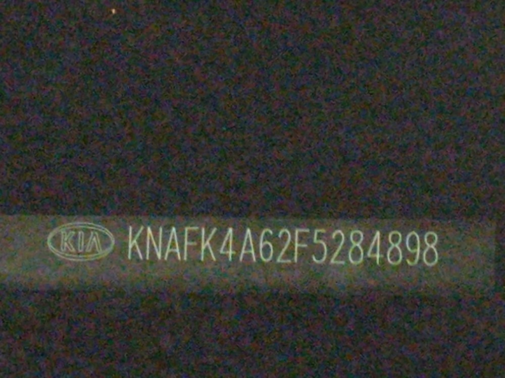 2015 Kia Forte - VIN Plate