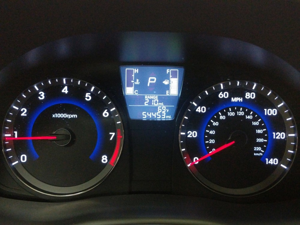 2017 Hyundai Accent - Odometer Close Up