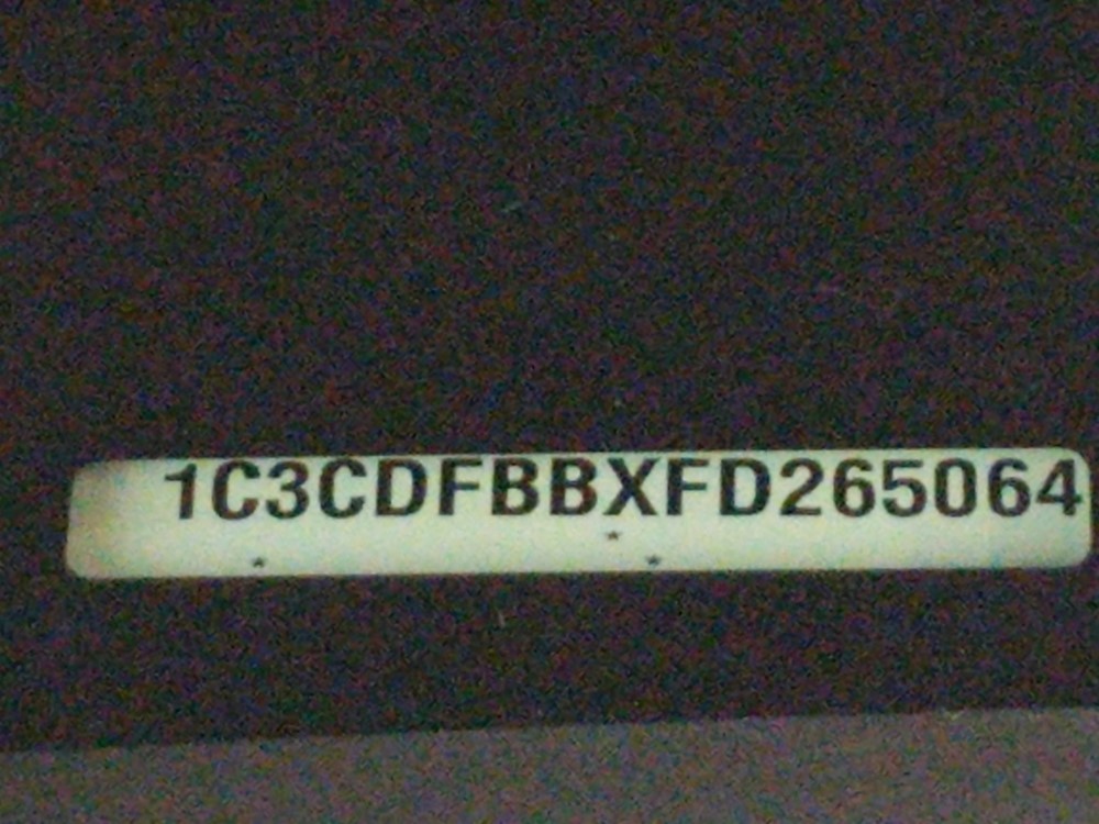 2015 Dodge Dart - VIN Plate