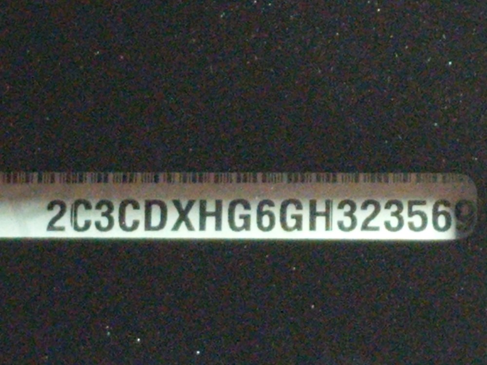 2016 Dodge Charger - VIN Plate