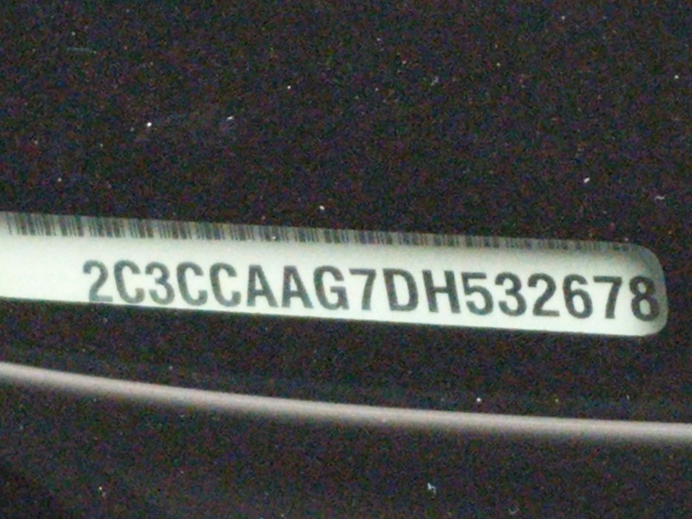 2013 Chrysler 300 - VIN Plate