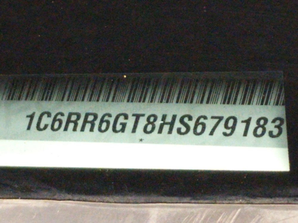 2017 Dodge Ram 1500 - VIN Plate