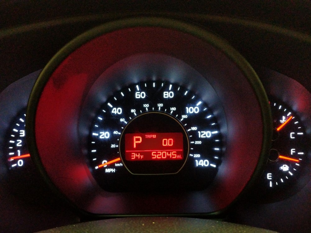 2015 Kia Soul - Odometer Close Up
