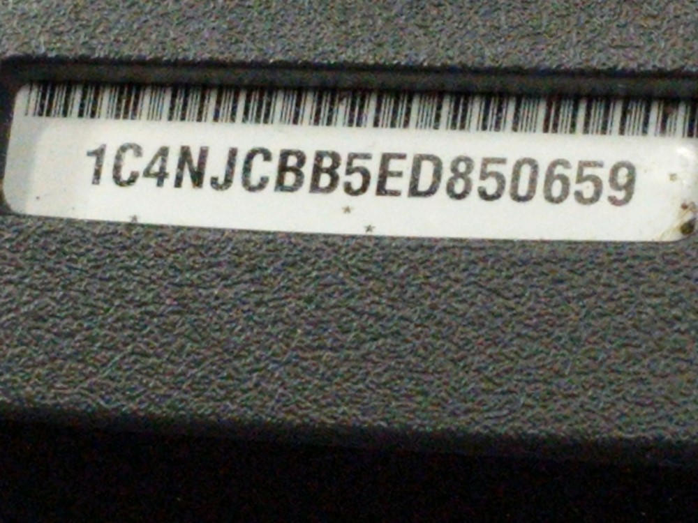 2014 Jeep Compass - VIN Plate