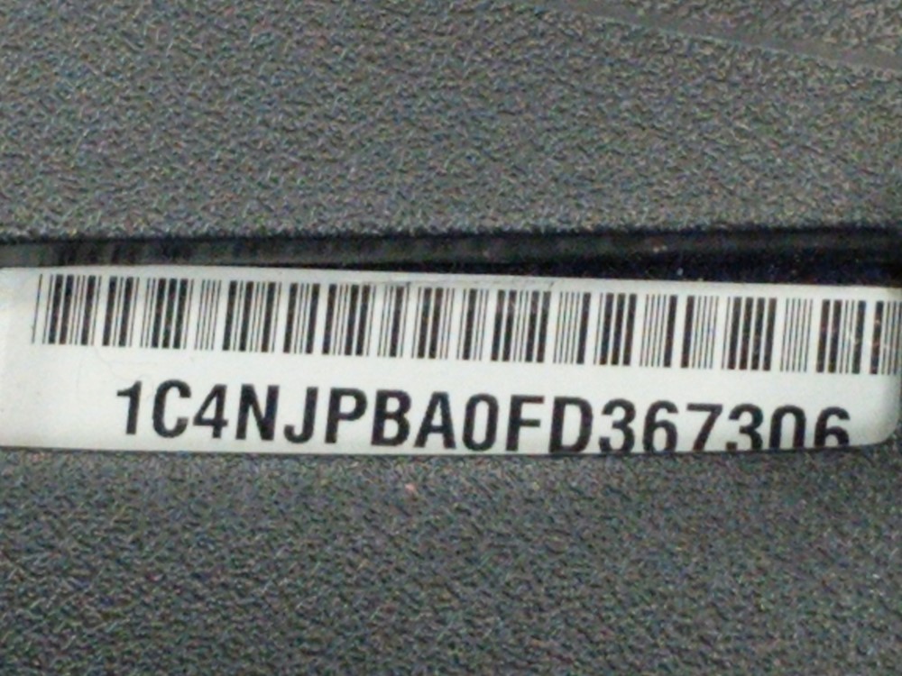 2015 Jeep Patriot - VIN Plate