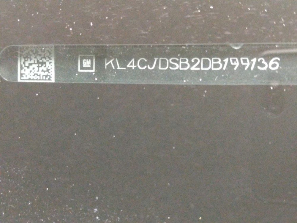 2013 Buick Encore - VIN Plate