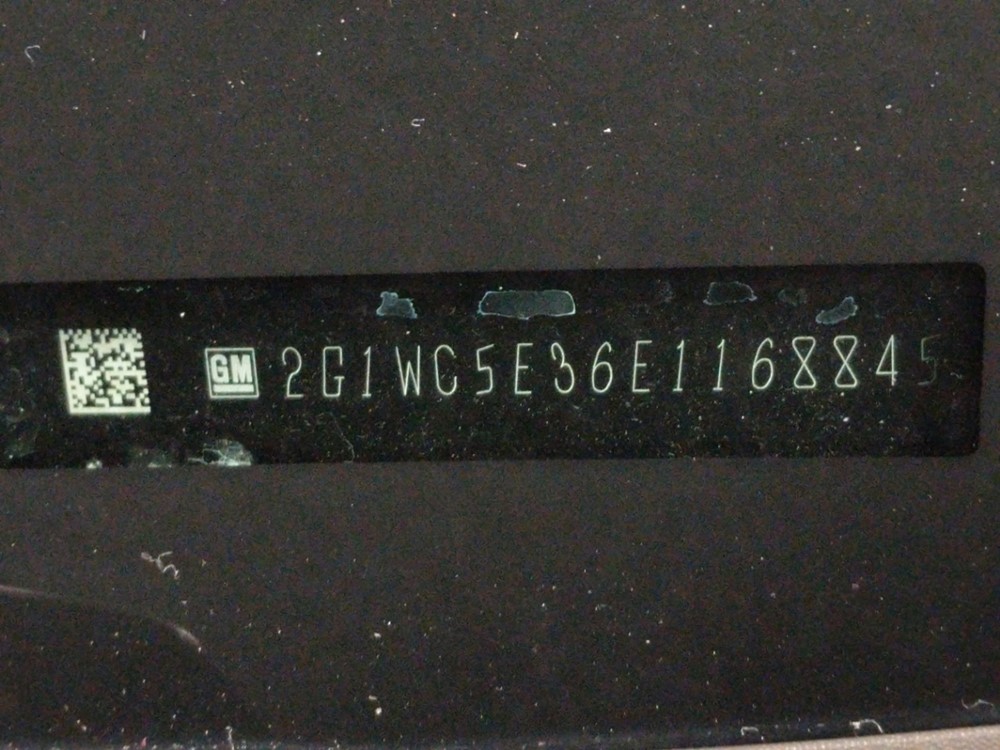 2014 Chevrolet Impala - VIN Plate