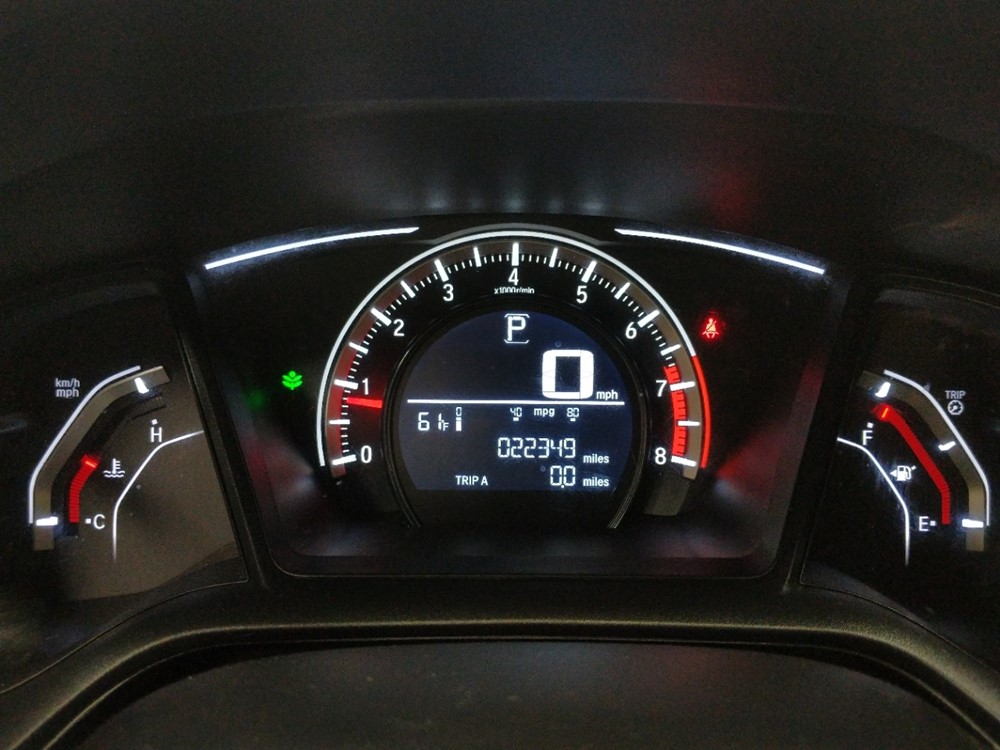 2017 Honda Civic - Odometer Close Up