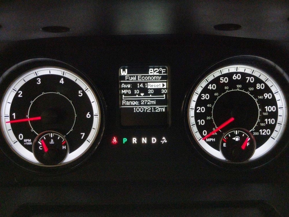 2016 Dodge Ram 1500 - Odometer Close Up
