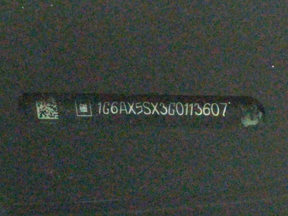 2016 Cadillac CTS - VIN Plate