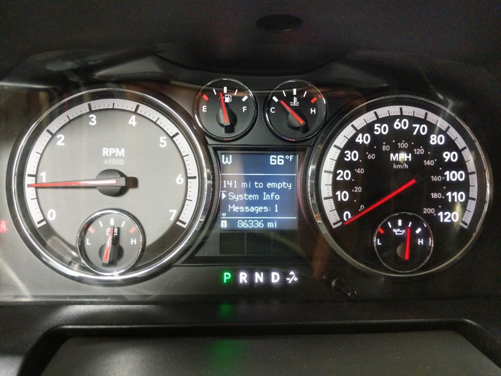 2009 Dodge Ram 1500 - Odometer Close Up