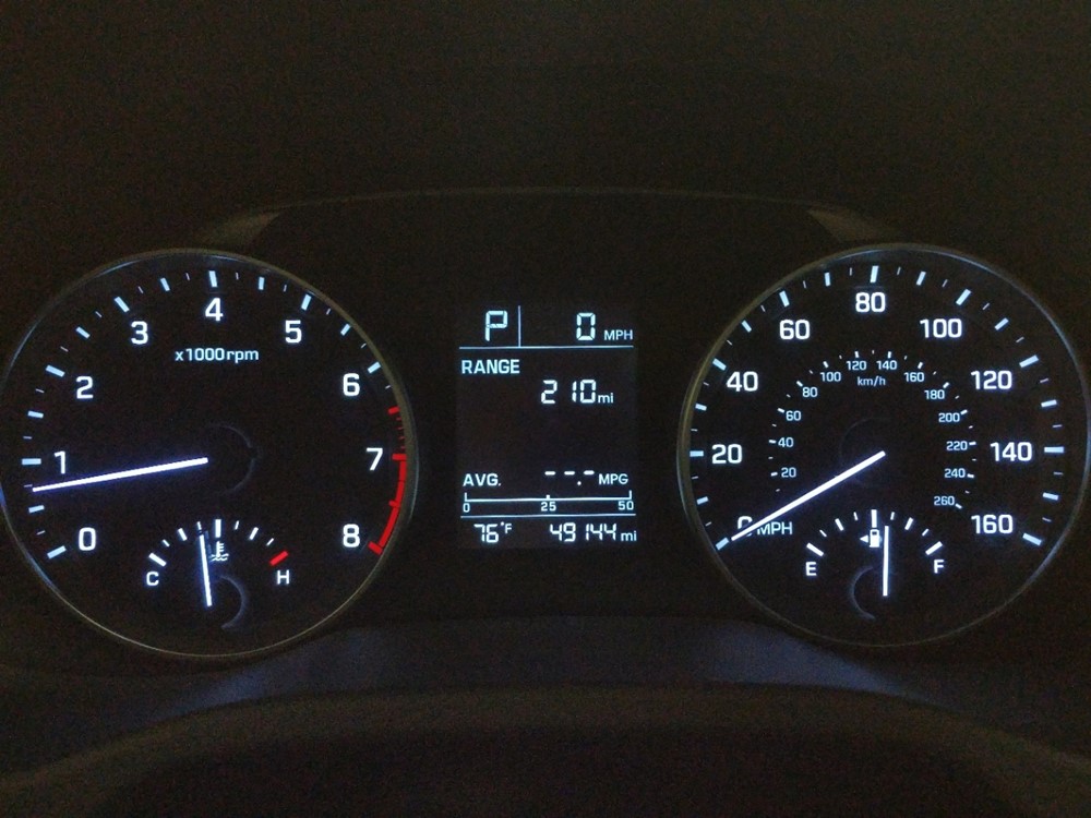 2017 Hyundai Elantra - Odometer Close Up