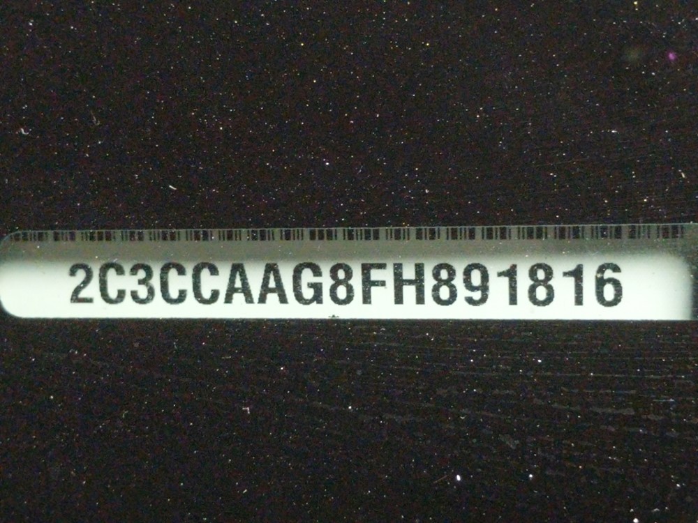 2015 Chrysler 300 - VIN Plate