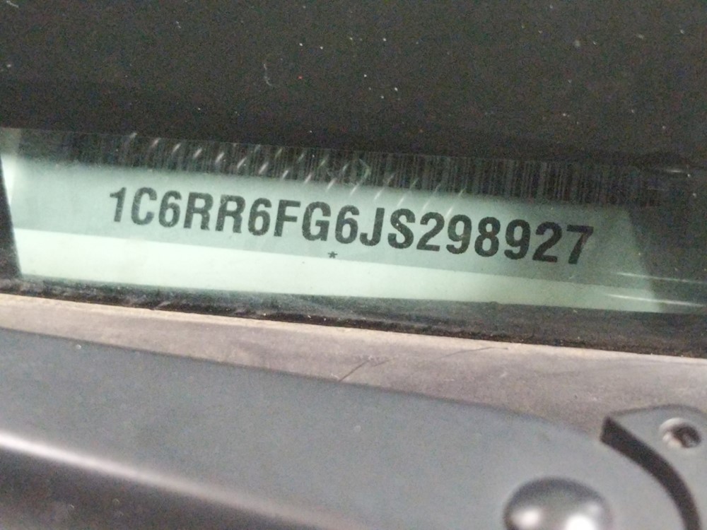 2018 Dodge Ram 1500 - VIN Plate