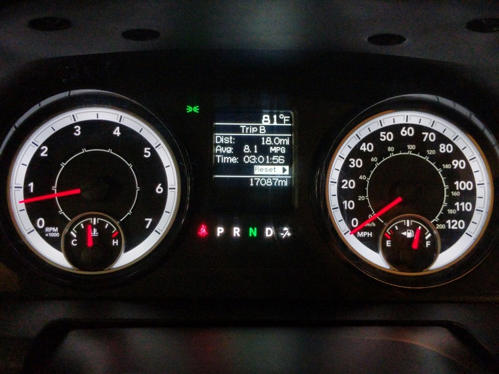 2018 Dodge Ram 1500 - Odometer Close Up