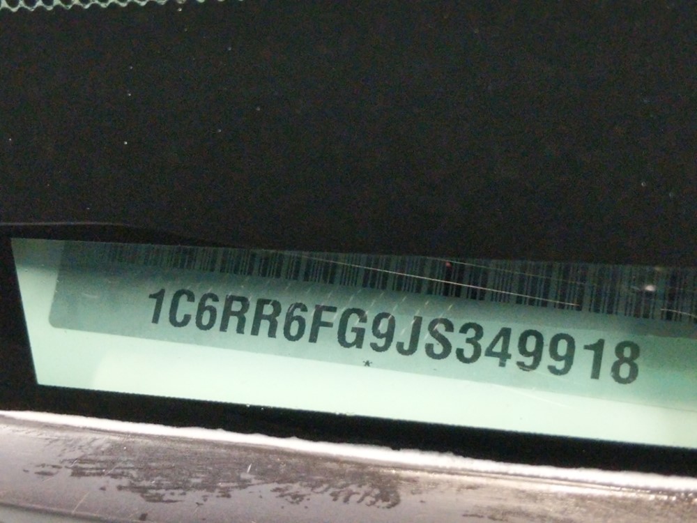 2018 Dodge Ram 1500 - VIN Plate