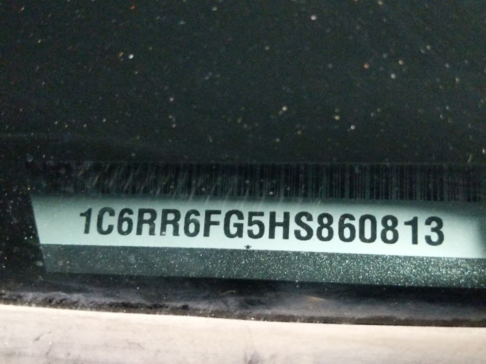 2017 Dodge Ram 1500 - VIN Plate