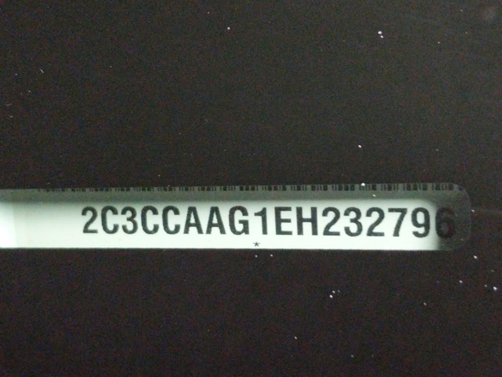 2014 Chrysler 300 - VIN Plate