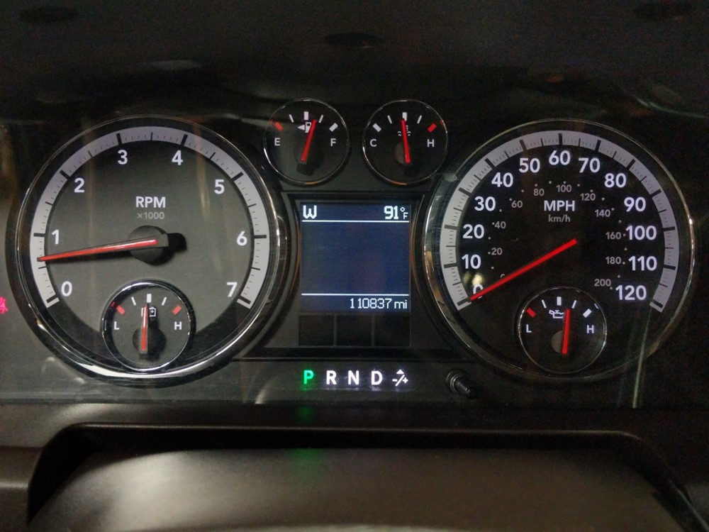 2012 Dodge Ram 1500 - Odometer Close Up