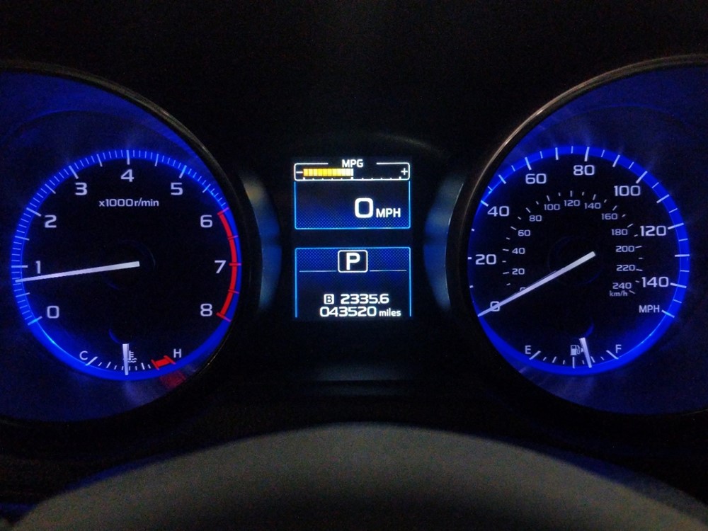 2017 Subaru Outback - Odometer Close Up
