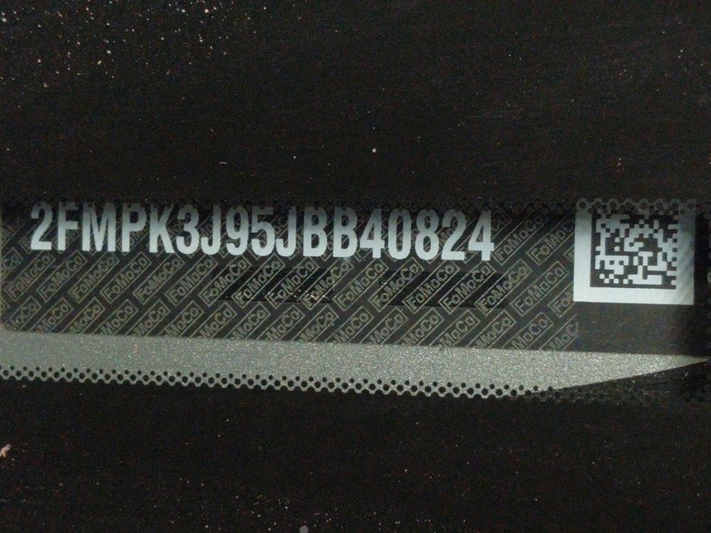 2018 Ford Edge - VIN Plate