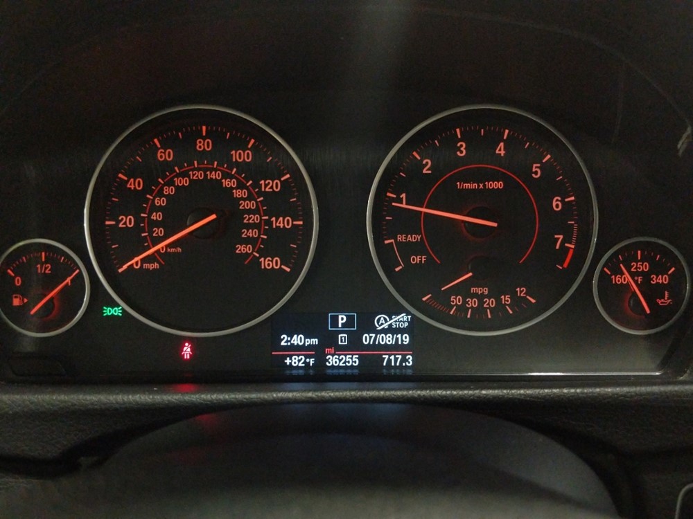 2016 BMW 328i - Odometer Close Up