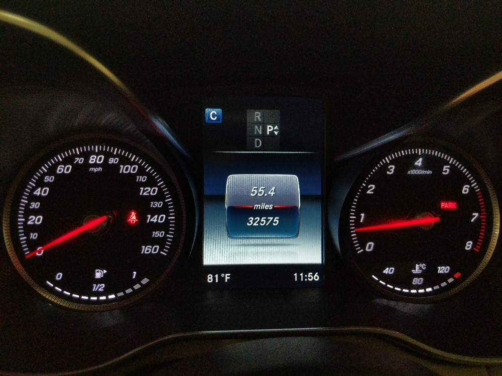 2016 Mercedes-Benz C300 - Odometer Close Up