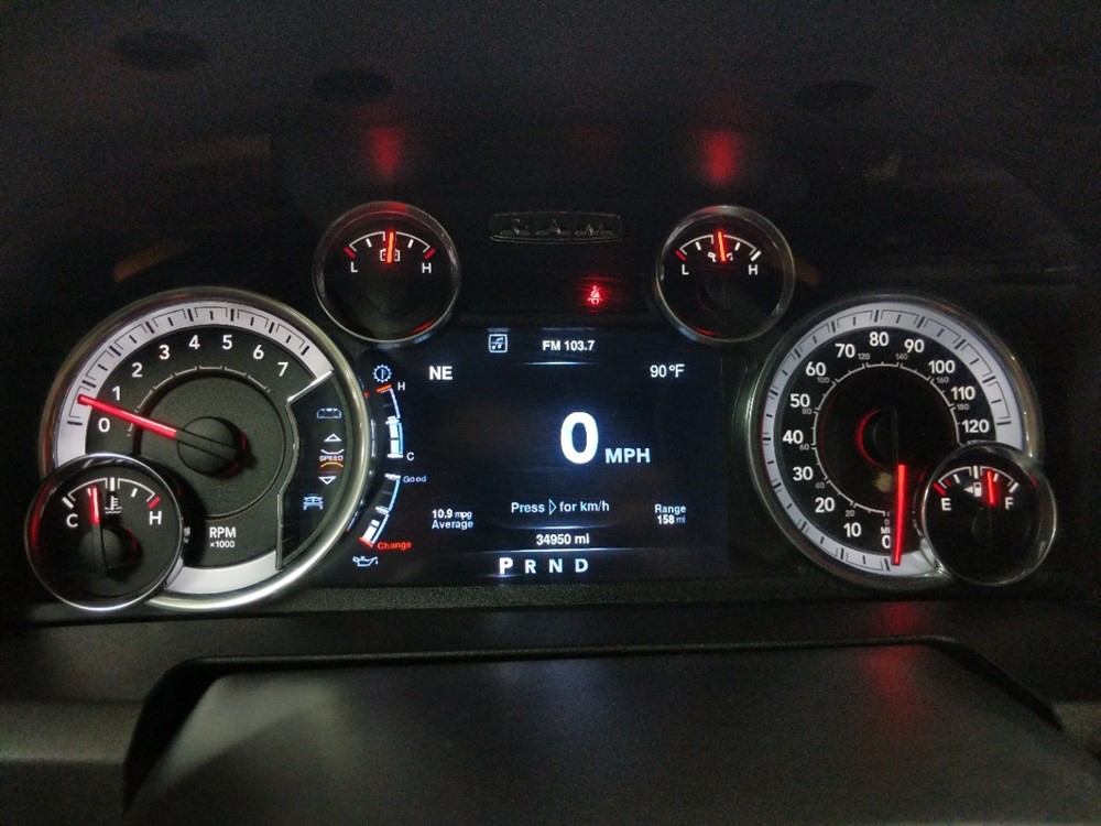 2016 Dodge Ram 1500 - Odometer Close Up