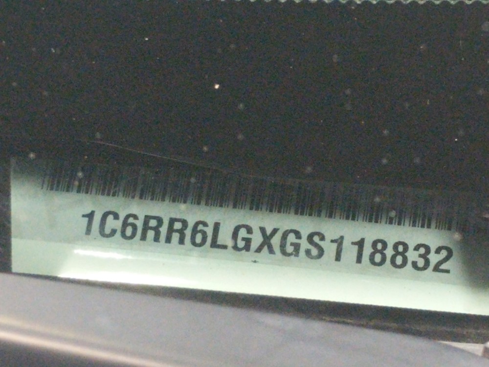 2016 Dodge Ram 1500 - VIN Plate